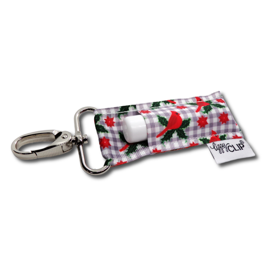 Christmas Cardinal LippyClip® Lip Balm Holder for Chapstick