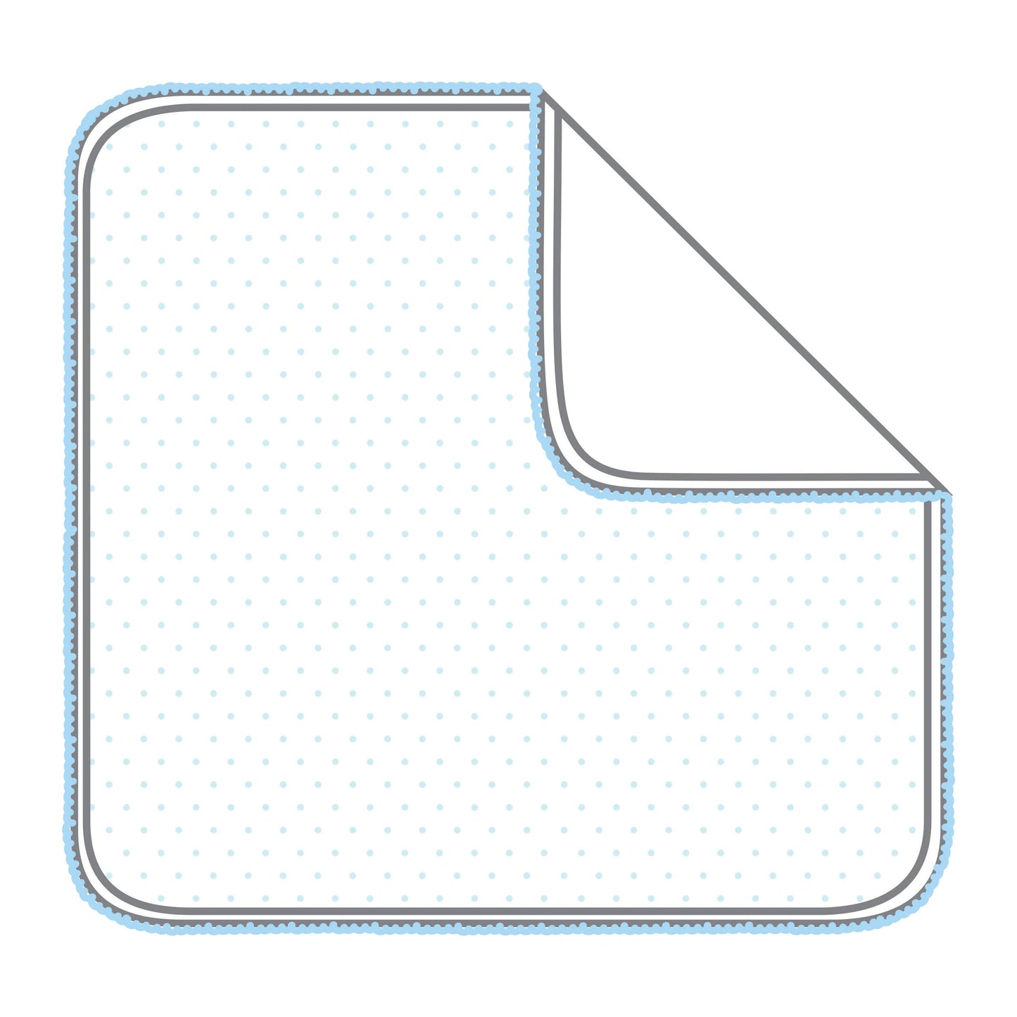 Mini Dots Receiving Blanket - Blue