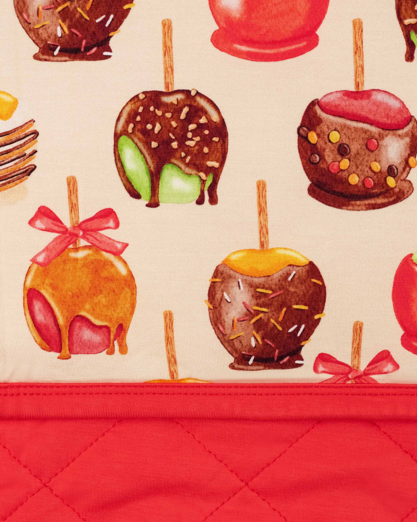 Candy Apples Mini Quilted Bamboo Blanket