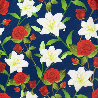 Classic Holiday Floral Twirly Dress