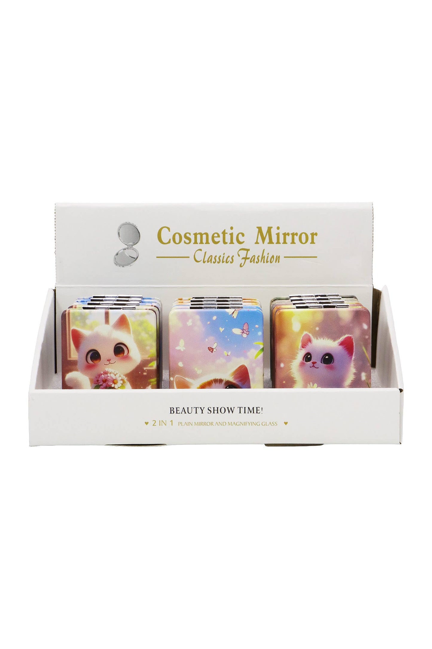 Kitty Cat Animated Rectangular Compact Mirror