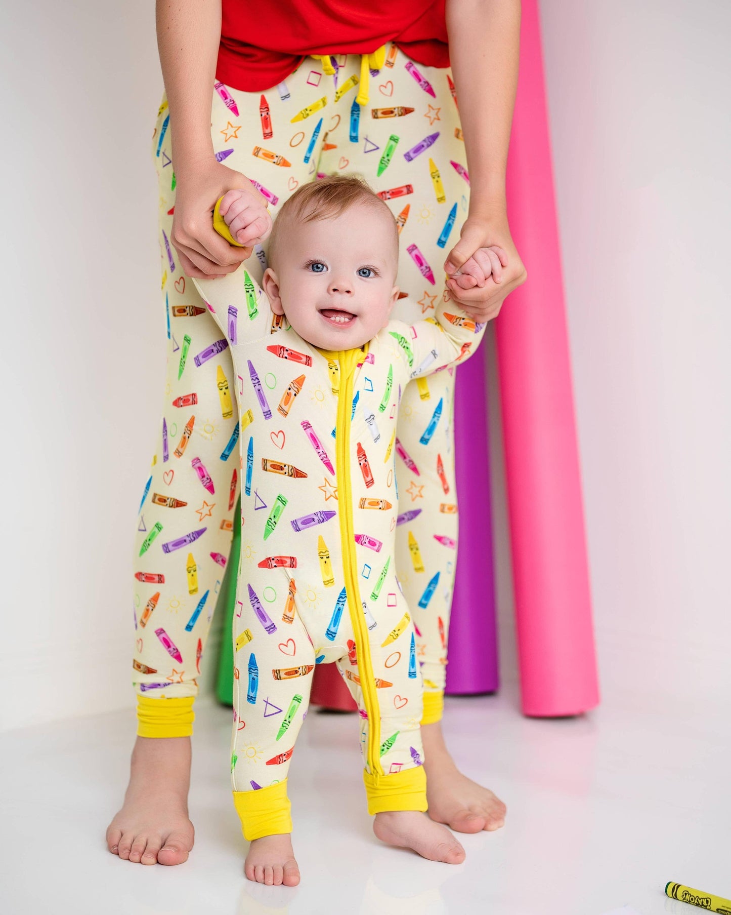 Crayon Crew Bamboo Zipper Romper