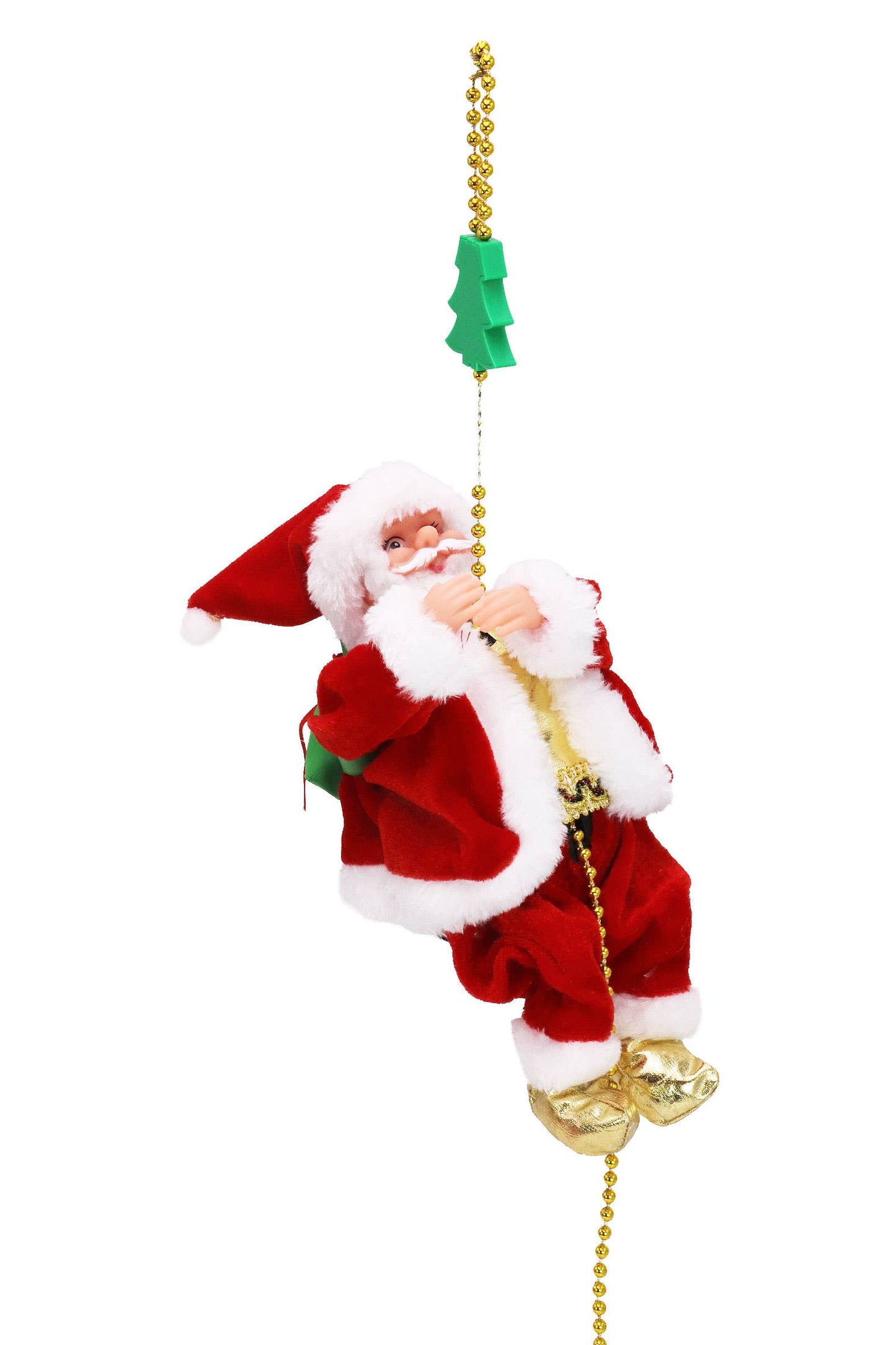 Santa Claus Climbing Music Playing Ornament