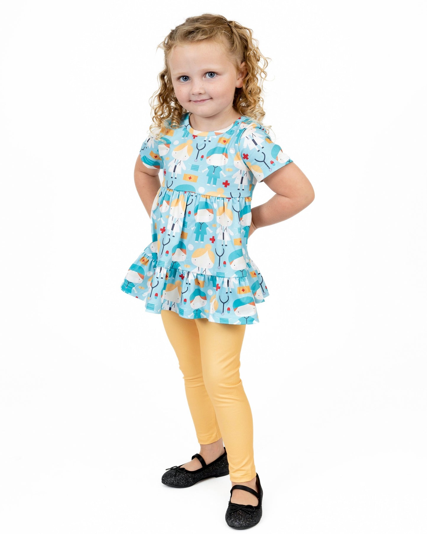 Care Crew Short Sleeve Pants Set