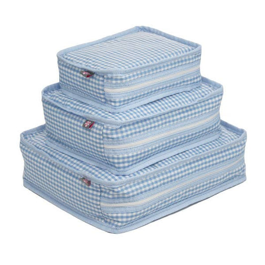 Baby Blue Gingham Stacking Set | Mint