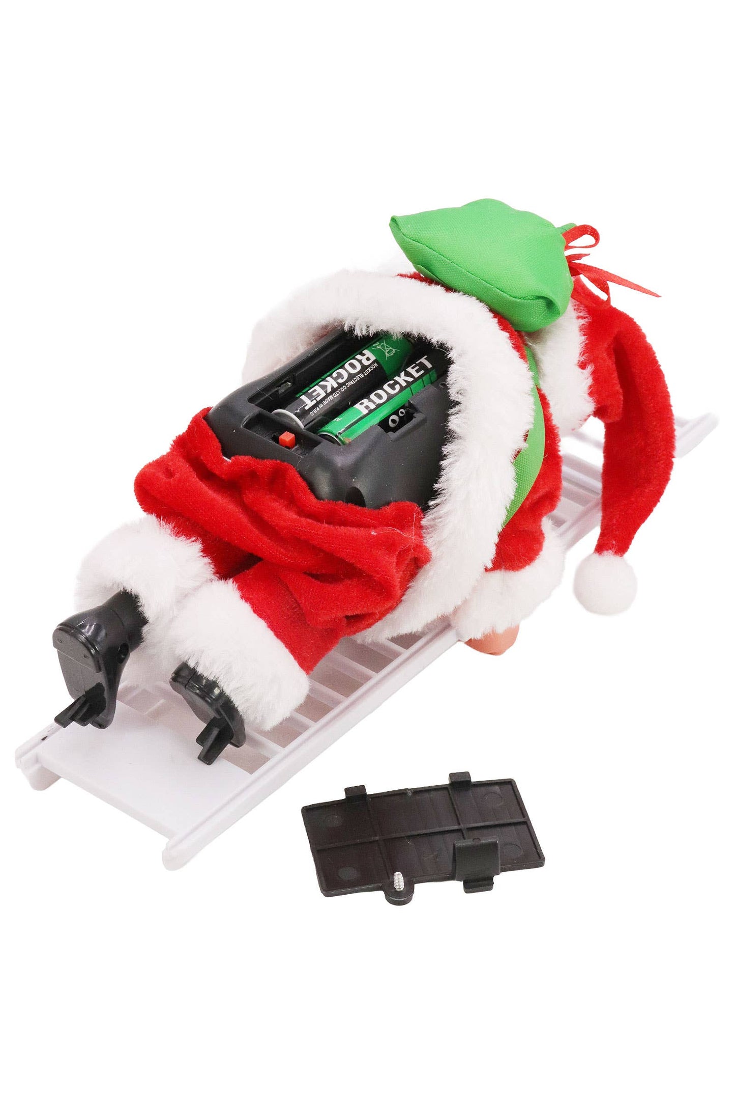 Santa Claus Ladder Climbing Music Ornament