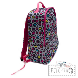 Neon Leopard Backpack 3 piece set
