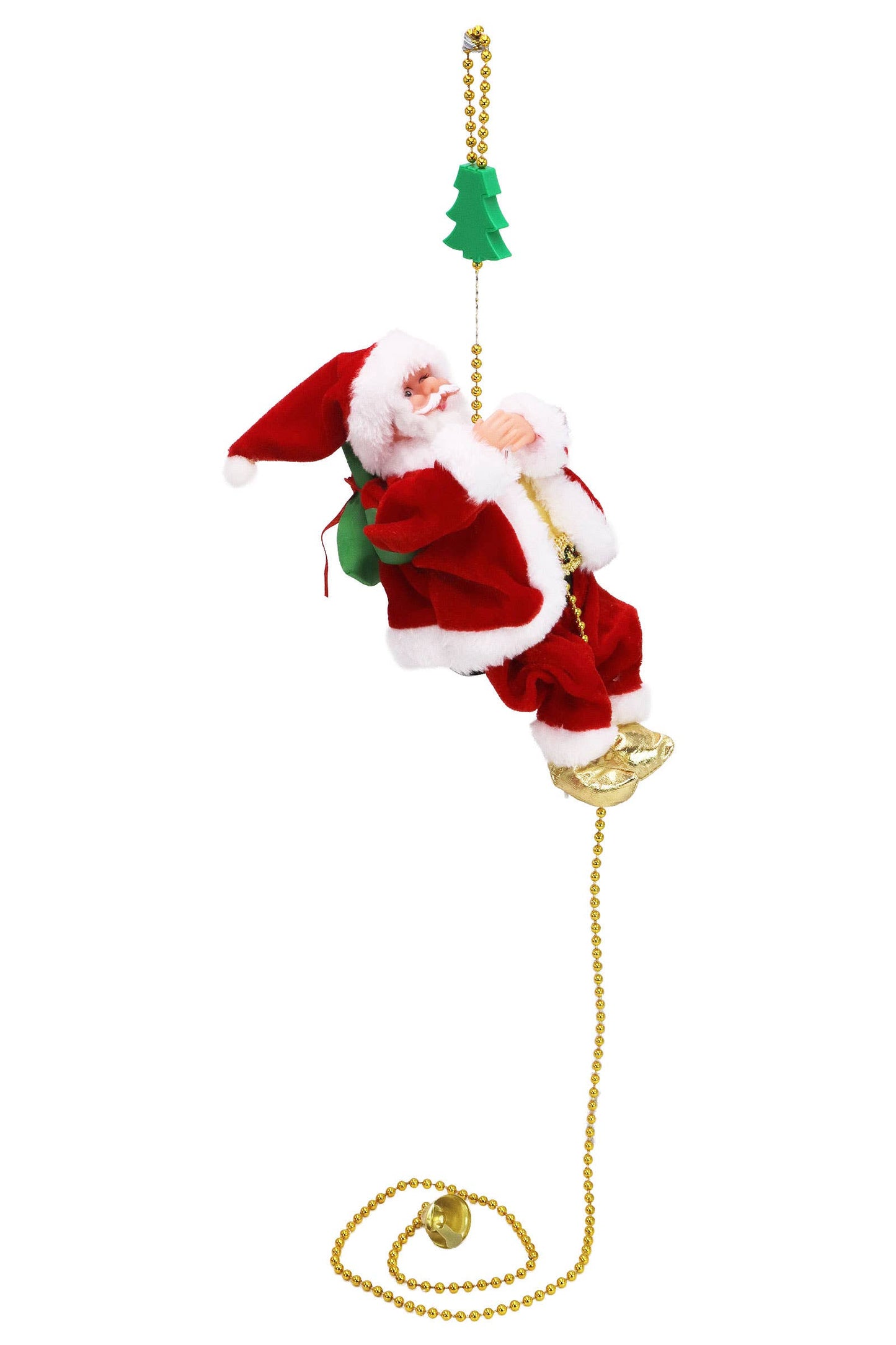 Santa Claus Climbing Music Playing Ornament