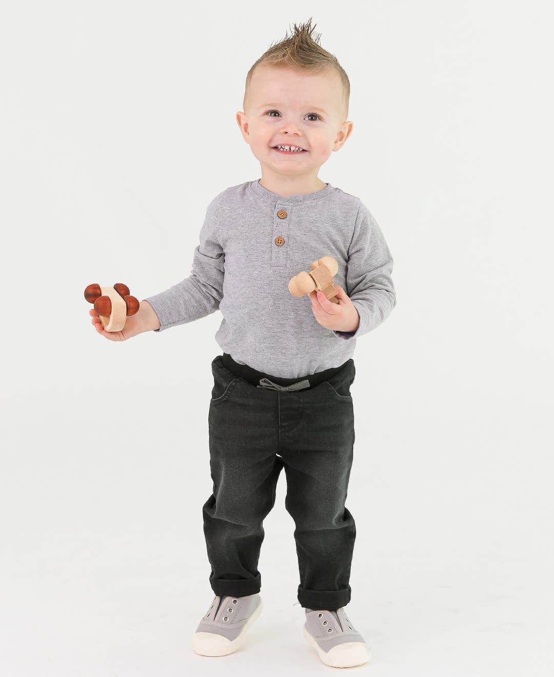 Boys Black Wash Pull-on Jeans