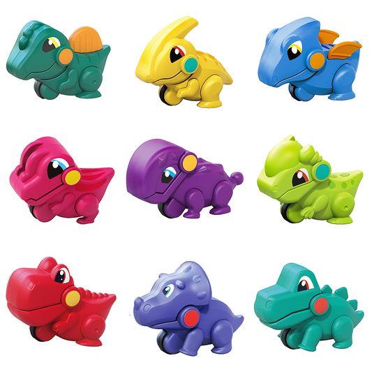 Pocket Dinosaur Push Toys - Nine Dino Styles Available