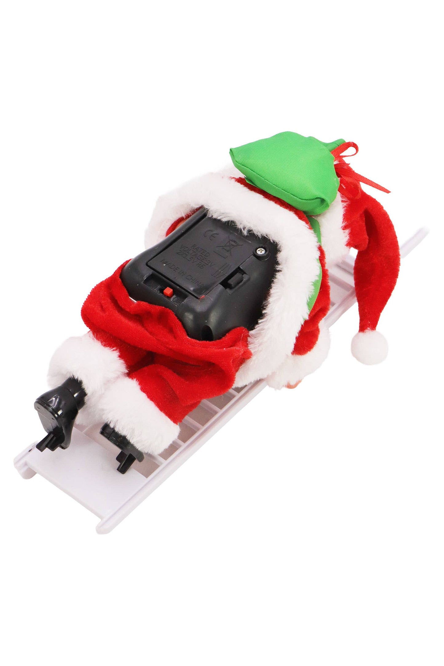 Santa Claus Ladder Climbing Music Ornament
