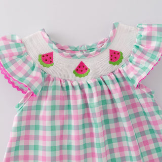 Watermelon Smocked Dress
