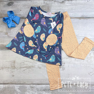 Bright Birdies Pants Set