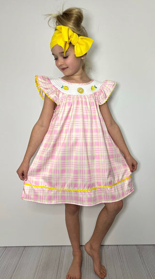 Lemon Smocked Dress