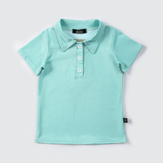 Green Geo Collar Shirt