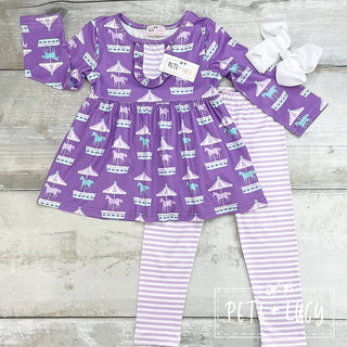 Carousel Cutie Long Sleeve Pant Set