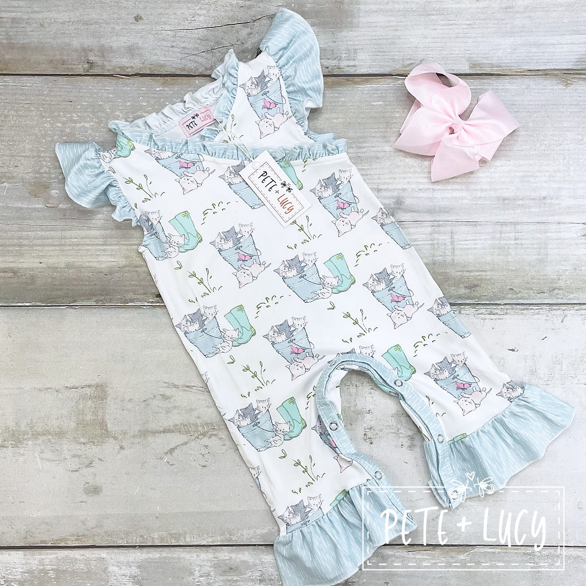 Springtime Kitties Romper