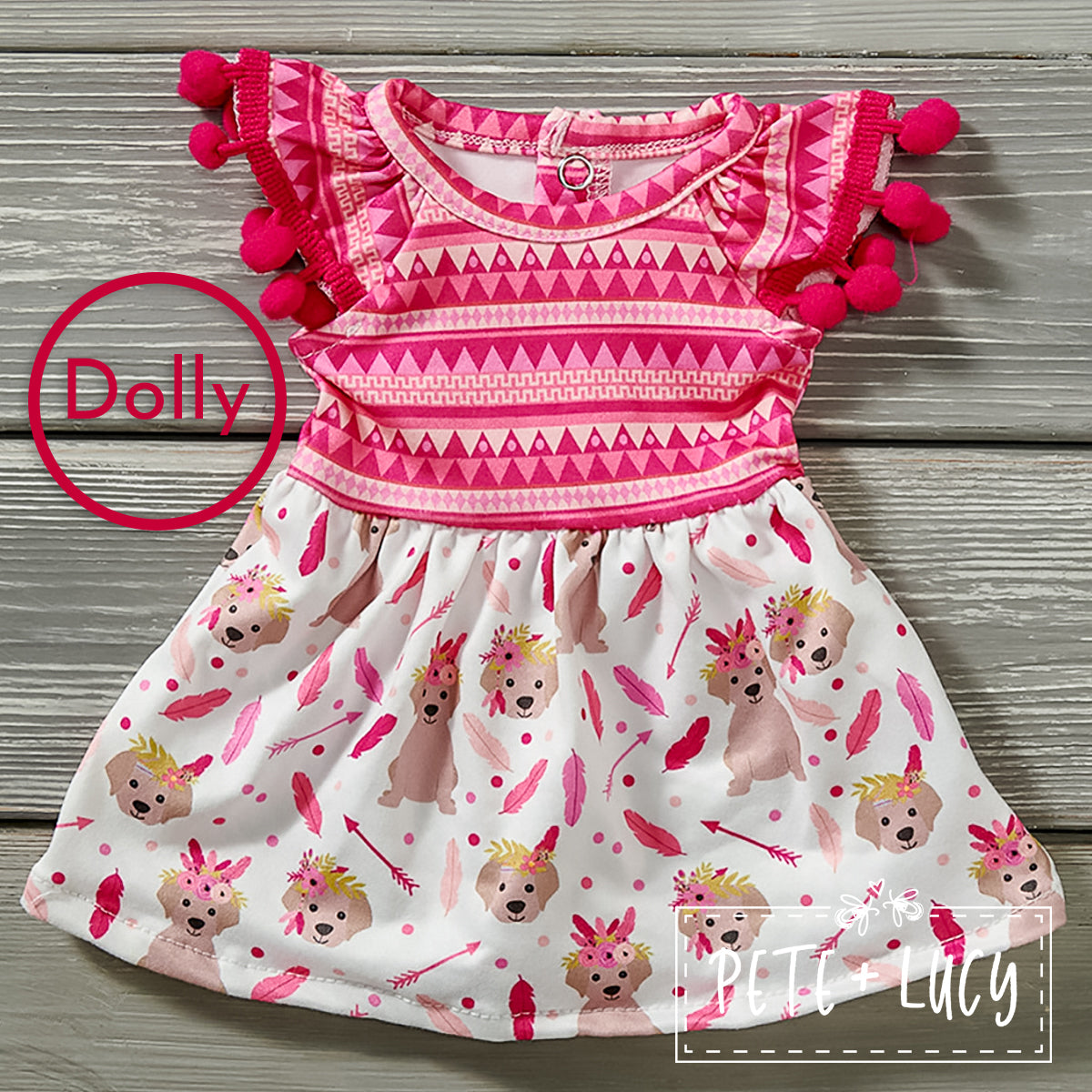 Boho Dog Doll Dress
