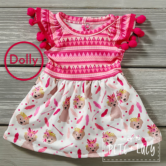 Boho Dog Doll Dress