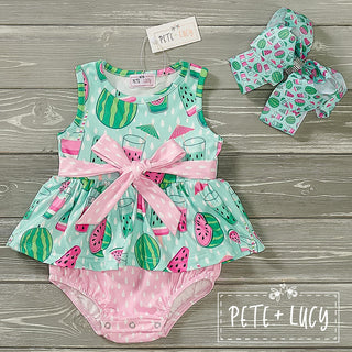 Pink Watermelon Romper