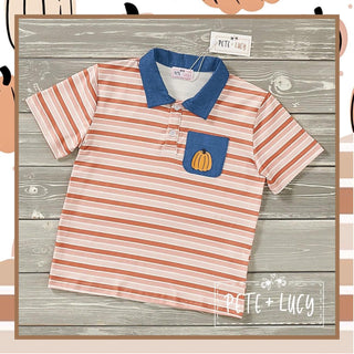 Denim Pumpkin Boys shirt