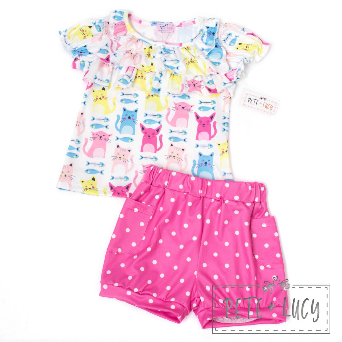 I Love Cats Shorts Set