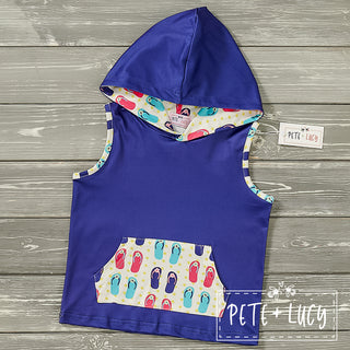 Sand Slippers Sleeveless Hoodie