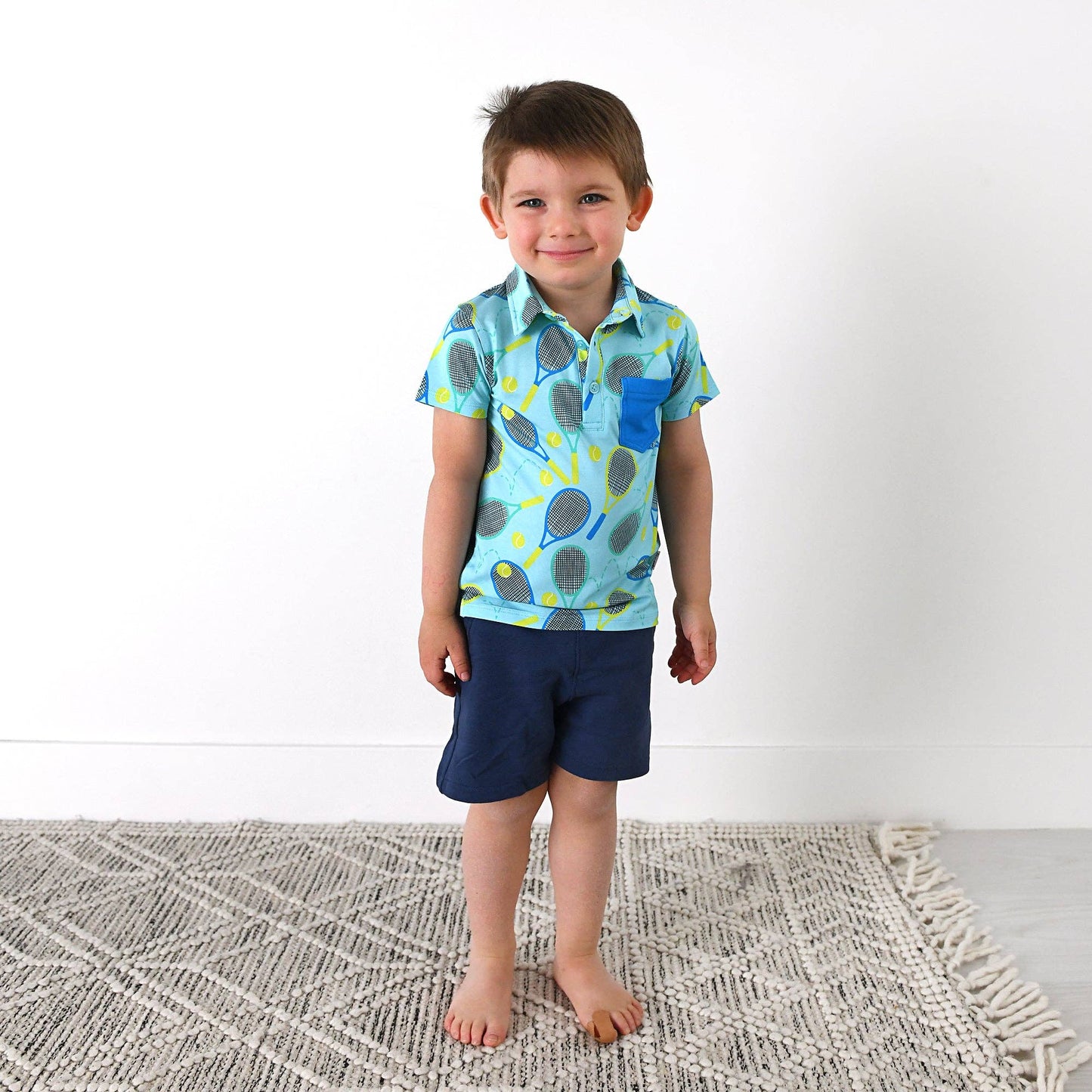 Roger Blue Tennis Bamboo Polo Shirt