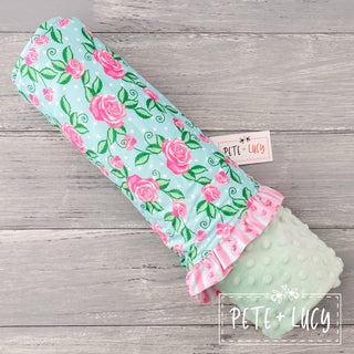 Ancient Roses Minky Blanket
