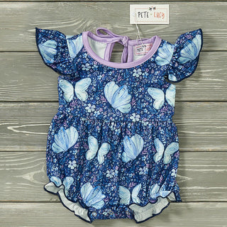 Midnight Butterflies Romper
