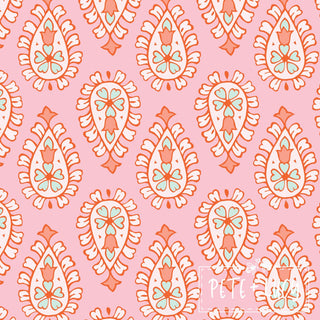 Peach Paisley Minky Blanket