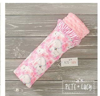Elephant Rose Minky Blanket