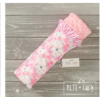 Elephant Rose Minky Blanket