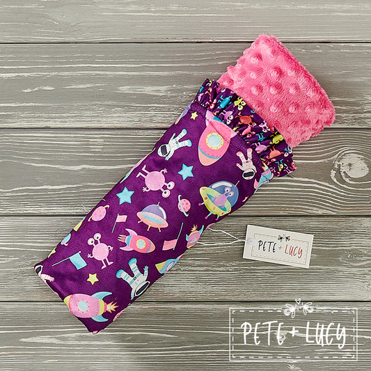 Colorful Space Minky Blanket