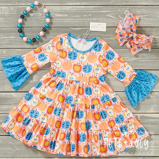 Folklore Fruits Long Sleeve Dress