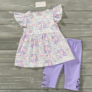 Lovely Unicorn Capri Set