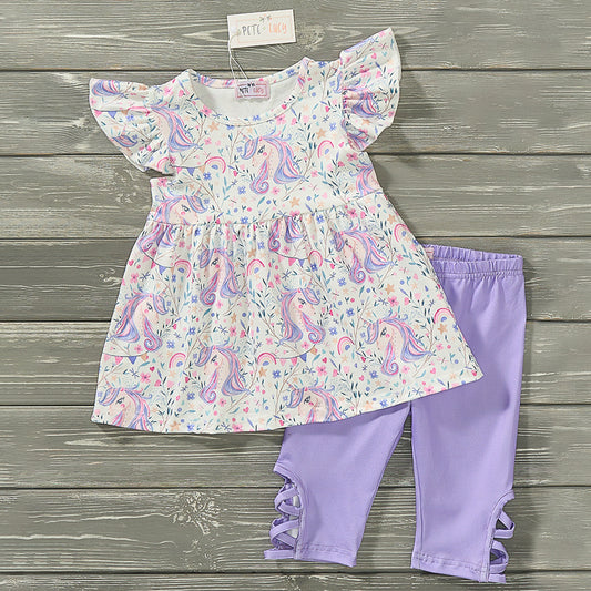 Lovely Unicorn Capri Set