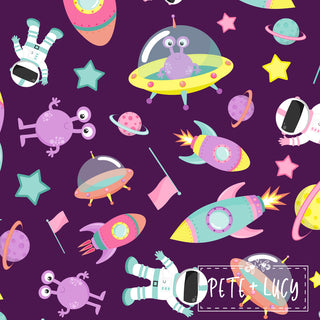 Colorful Space Minky Blanket