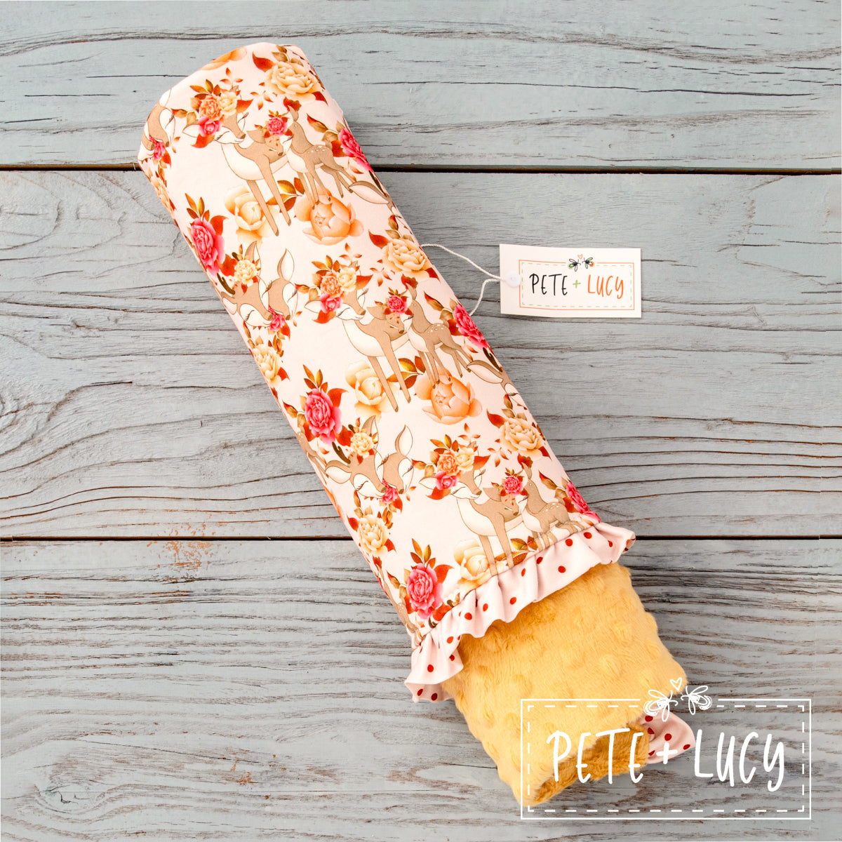 Deer & Roses Minky Blanket