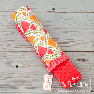 Dancing Tulips Minky Blanket