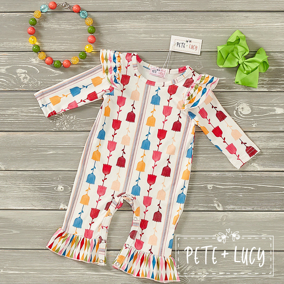 Retro Flowers Romper