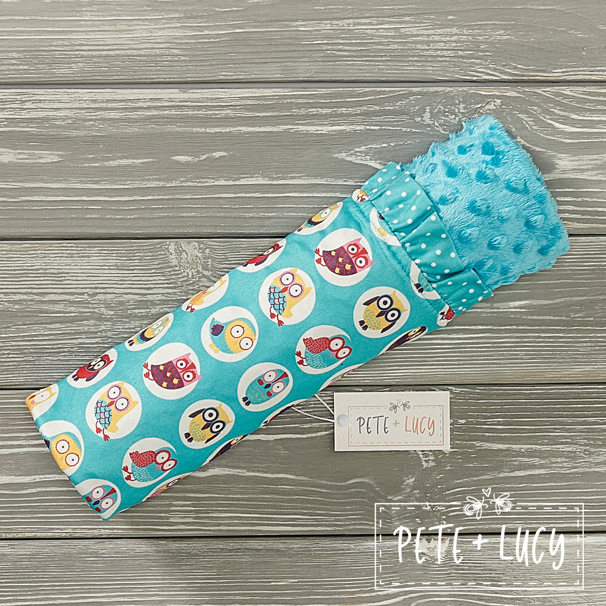 Vibrant Owls Minky Blanket