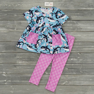 Marine Majesty Short Sleeve Pants Set