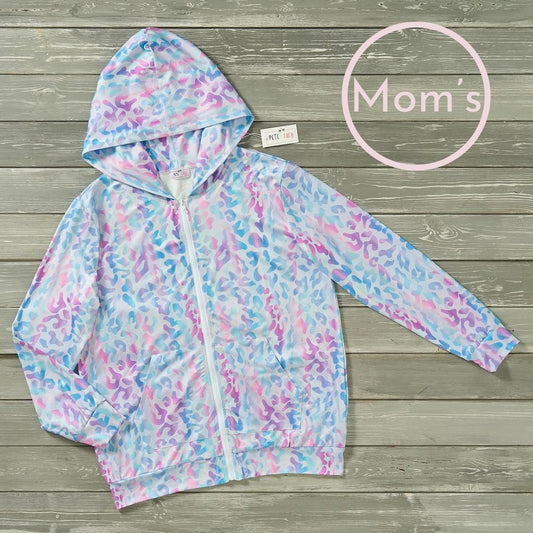 Iridescent Leopard Hooded Jacket for Mom