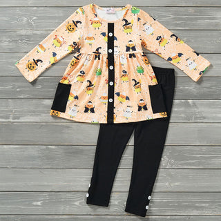 Candy Corn Costumes Long Sleeve Pants Set
