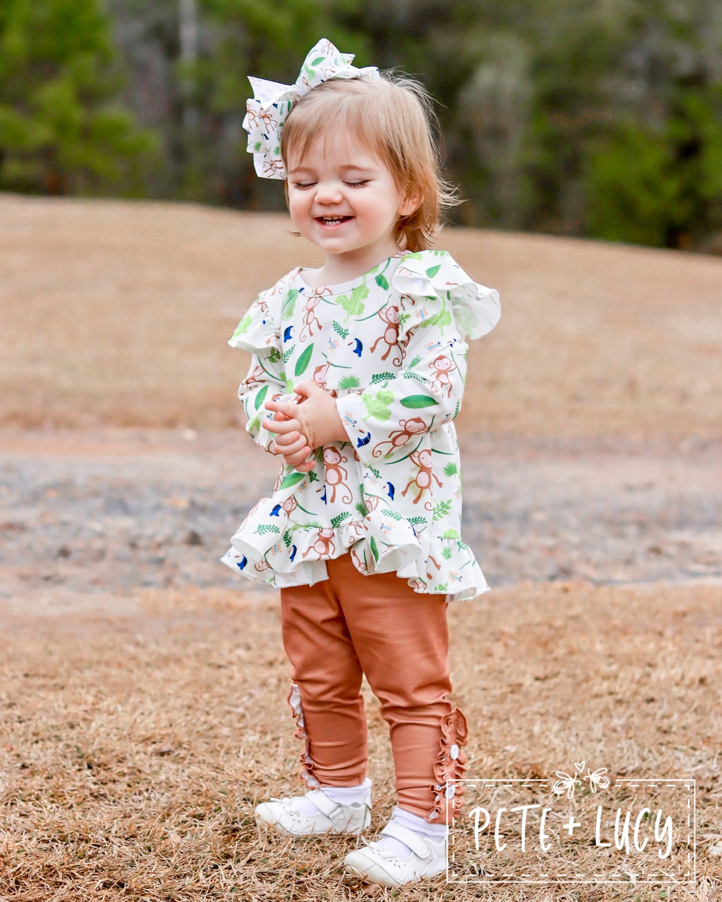 Cute Monkey Pants Set