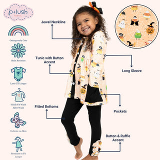 Candy Corn Costumes Long Sleeve Pants Set