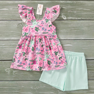 Raspberry Petals Short Set