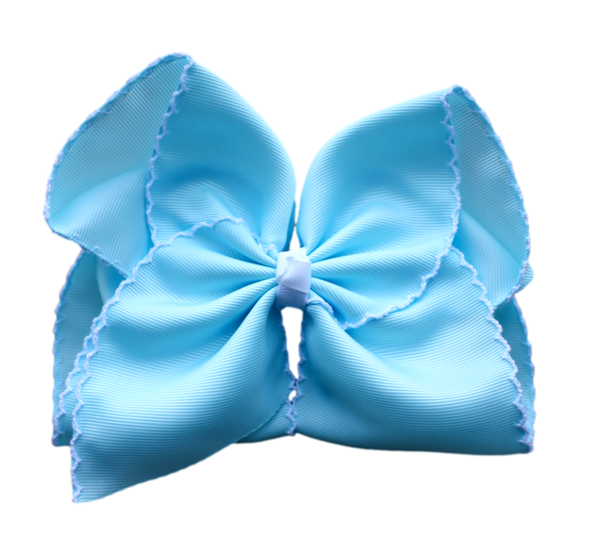 Light Blue Moon Stitch Hair Bow