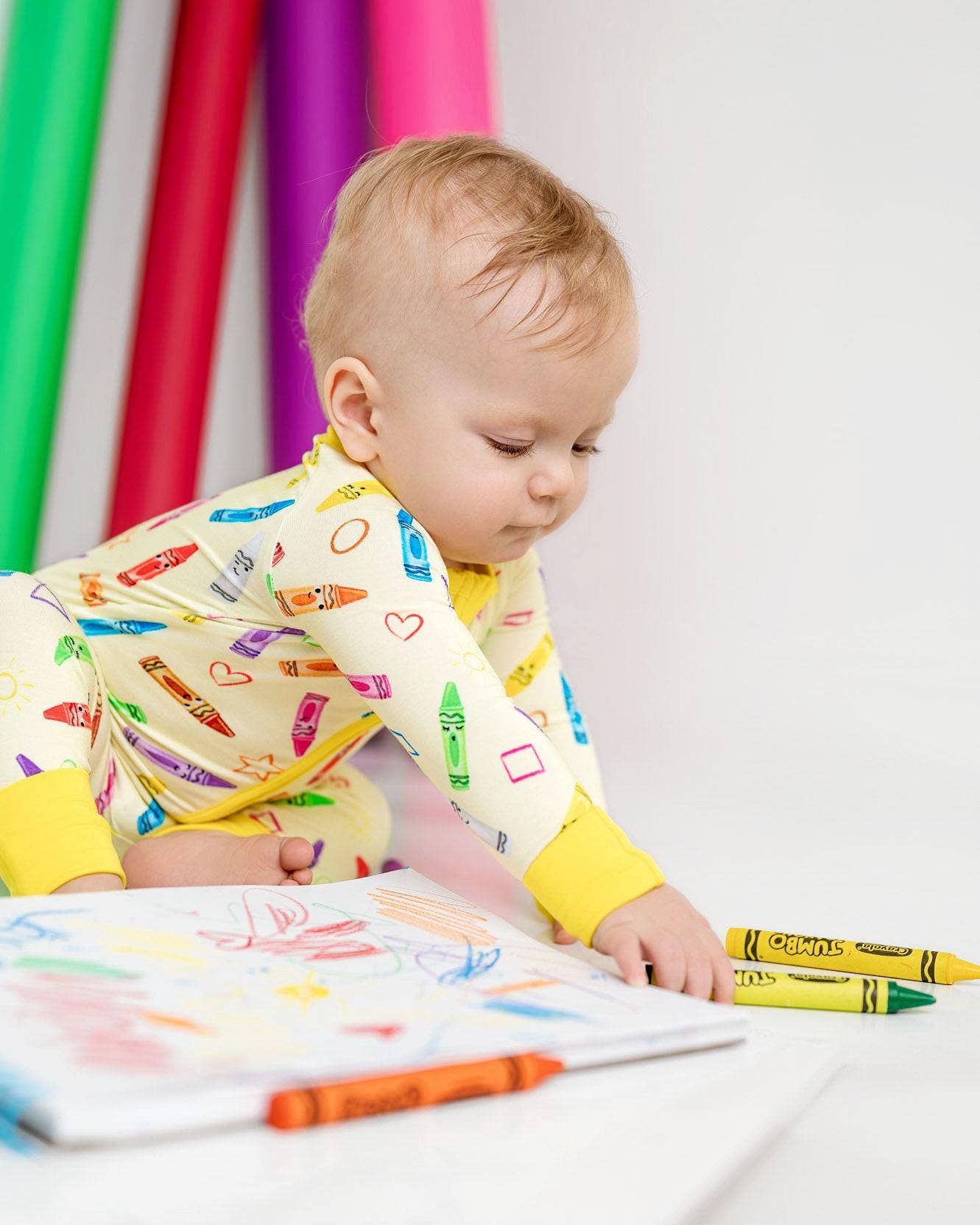 Crayon Crew Bamboo Zipper Romper